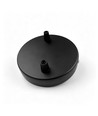 Baldakin i sort - Ø12cm, højde 2,5cm, 2 huller, loftroset
