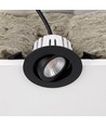 7W RA96 CCT + DimToWarm indbygningsspot til isolering - Dæmpbar, Hul: Ø6,8 cm, Mål: Ø9,3 cm, sort