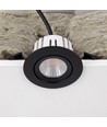 7W RA96 CCT + DimToWarm indbygningsspot til isolering - Dæmpbar, Hul: Ø6,8 cm, Mål: Ø9,3 cm, sort