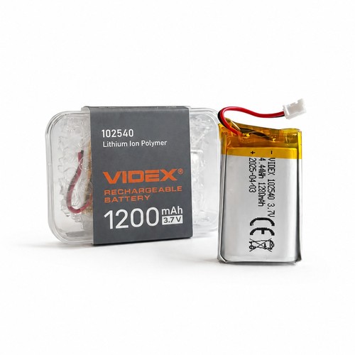 1200mAh Li-pol genopladeligt batteri - Passer til pandelamper