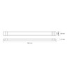 60cm 18W komplet LED armatur - gennemfortrådet, justerbar watt, CCT