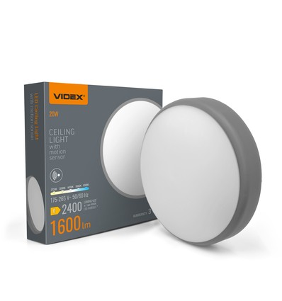 20W LED loftslampe med bevægelsessensor - 5CCT, hvid kant, indbygget sensor