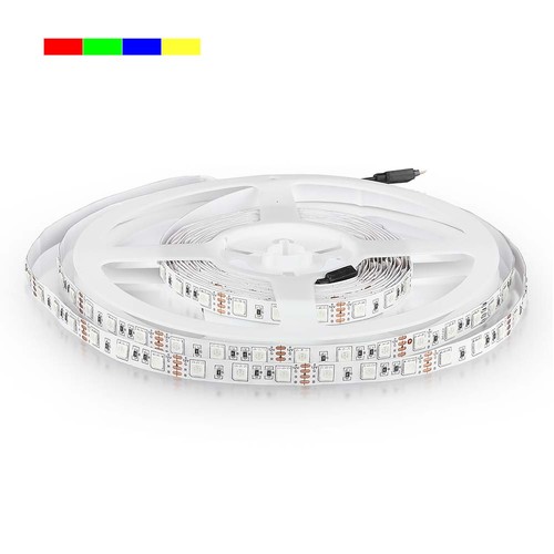 5m 11W/m rød/grøn/blå/gul LED strip - 60 LED pr. meter, vælg kulør
