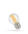E27 5,5W LED kronepære filament - G45, 300° spredning