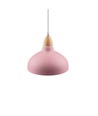 BIRK Pink Ø24cm pendel - E27 fatning, 2m ledning, Metal / Træ