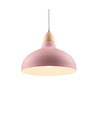 BIRK Pink Ø24cm pendel - E27 fatning, 2m ledning, Metal / Træ