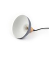 BIRK Blå Ø19cm pendel - E27 fatning, 2m ledning, Metal / Træ