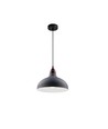 BIRK Grå Ø24cm pendel - E27 fatning, 2m ledning, Metal / Træ