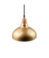 BIRK Børstet messing Ø24cm pendel - E27 fatning, 2m ledning, Metal / Træ