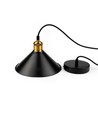 MOKKA Sort Ø22cm pendel/cafe-pendel - E27 fatning, 2m ledning, Sort/messing