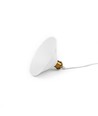 MOKKA Hvid Ø22cm pendel/cafe-pendel - E27 fatning, 2m ledning, Hvid/messing