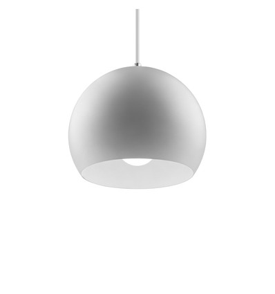 Hvid Ø20cm pendel - E27 fatning, 2m ledning, Metal