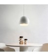 Hvid Ø20cm pendel - E27 fatning, 2m ledning, Metal