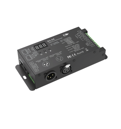 3 Kanal DMX512 & RDM Decoder - 12-48VDC, 10A/8A