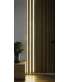 120cm LED Akustikpanel-sæt, sort - 2 stk. Enkeltfarvet LED strips m. 60W strømforsyning - WiFi eller RF