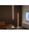 240cm LED Akustikpanel-sæt, sort - 2 stk. Enkeltfarvet LED strips (240cm) m. 78W strømforsyning - WiFi eller RF