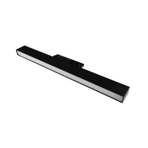 30/28/25W 3-faset LED lysskinne - 60 cm, Sort