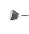 Grå Ø16cm pendel - E27 fatning, 2m ledning, Metal / Træ
