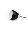 Sort Ø16cm pendel - E27 fatning, 2m ledning, Metal / Træ