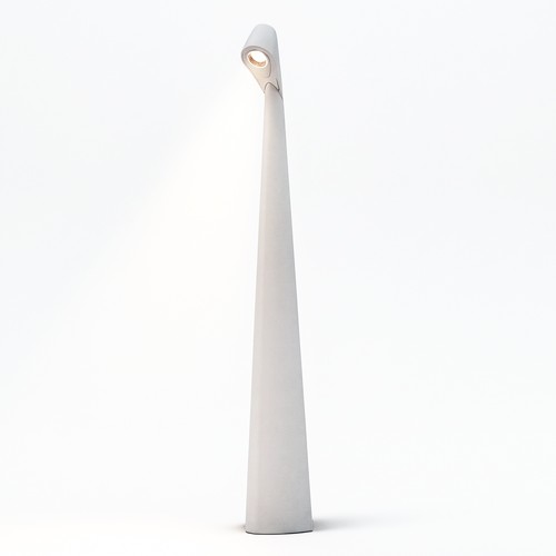 Opladelig LED bordlampe inde/ude - Hvid, 40cm høj, 3-trin dæmpbar, IP44 udendørs