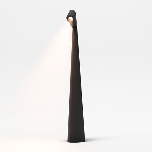 Genopladelig LED bordlampe - Sort, inde/ude, 3-trins dæmpbar, IP44, 40 cm