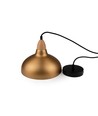 BIRK Børstet Messing Ø19cm pendel - E27 fatning, 2m ledning, Aluminium