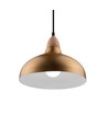 BIRK Børstet Messing Ø24cm pendel - E27 fatning, 2m ledning, Aluminium