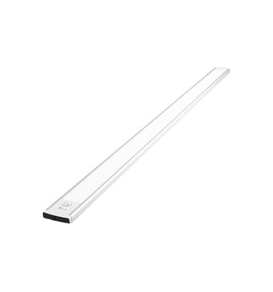 Batteri skabsbelysning - 80cm, Sølv, PIR sensor, genopladelig