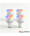 4x GU10 5W Smart Home LED pære - Bluetooth, virker med Google Home, Alexa og smartphones