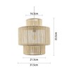 SNOR Beige Ø30cm pendel - E27 fatning, 2m ledning, flettet papirsnor