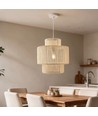 Beige Ø30cm pendel - E27 fatning, 2m ledning, flettet papirsnor