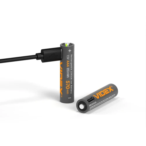 2 stk. AAA batterier, USB-C Genopladelig - 1,5V, 570mAh, Li-ion batterier