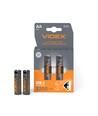 2 stk. genopladelige AA Li-ion batterier, 1,5V - 2200mAh, USB-C port, termisk beskyttelse