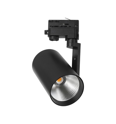 35W 3-faset LED skinnespot - Sort, 4000K, Cree chip, 6 års garanti
