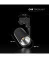 35W 3-faset LED skinnespot - Sort, 4000K, Cree chip, 6 års garanti