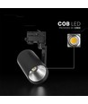 35W 3-faset LED skinnespot - Sort, 4000K, Cree chip, 6 års garanti