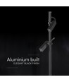 V-Tac 4W dobbelt LED spydspot - Sort aluminium, 4000K, udendørs