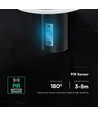 2W LED solcelle havelampe med sensor - IP54, 3000K, sort