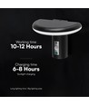 2W LED solcelle havelampe med sensor - IP54, 3000K, sort