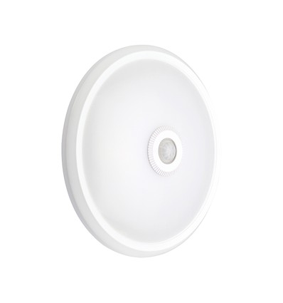 12W LED sensorlampe, CCT - 3 lyskulører, PIR sensor, 6 års garanti, Cree, rund, hvid