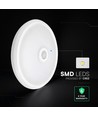 12W LED sensorlampe - Rund, hvid, PIR sensor, Cree chip, 3-i-1 CCT