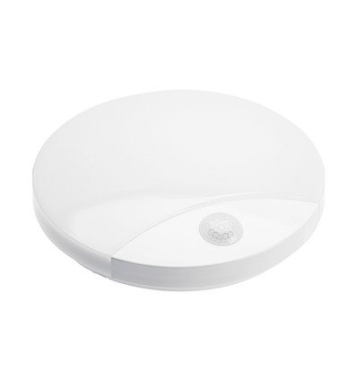 V-Tac 15W LED udendørs væglampe med sensor - Rund, hvid, Cree chip, CCT