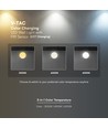V-Tac 15W LED udendørs væglampe med sensor - Rund, hvid, Cree chip, CCT