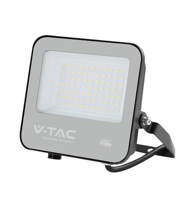 50W LED projektør - 185lm/W, Cree chip, sort, 6 års garanti