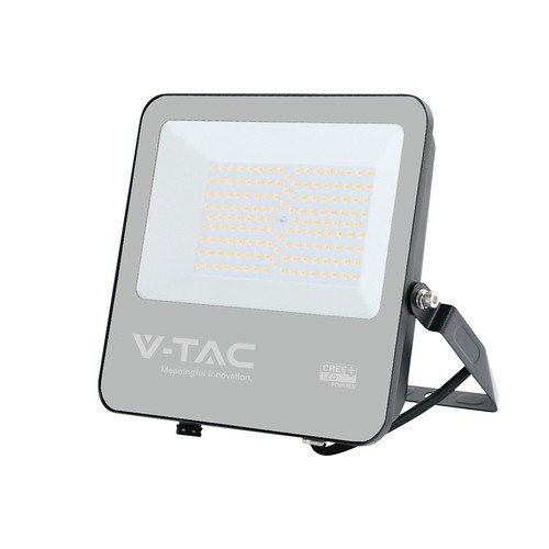 V-Tac 100W LED projektør - 185lm/W, Cree chip, sort hus, 6 års garanti