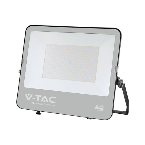 200W LED projektør - 185lm/W, Cree chip, sort hus, 6 års garanti