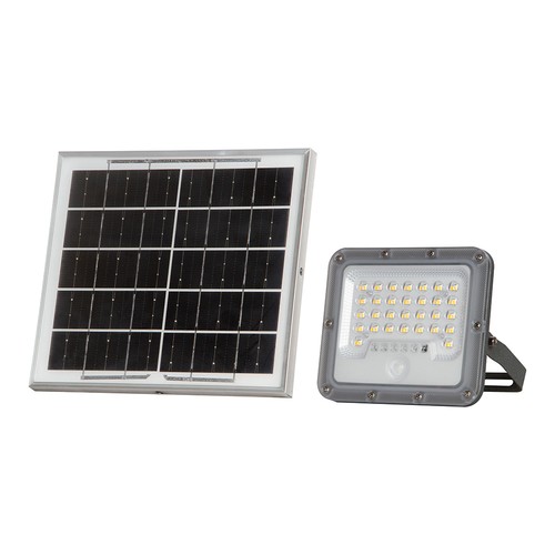 V-Tac LED solcelle projektør med PIR sensor - 150lm/W, IP65, 6000K