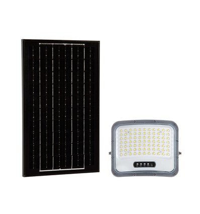 V-Tac 12W solcelle LED projektør - IP65, sort, 3-i-1