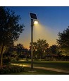 20W LED projektør med solcellepanel - IP65, sort, 3-i-1, udendørs