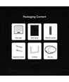 20W LED projektør med solcellepanel - IP65, sort, 3-i-1, udendørs